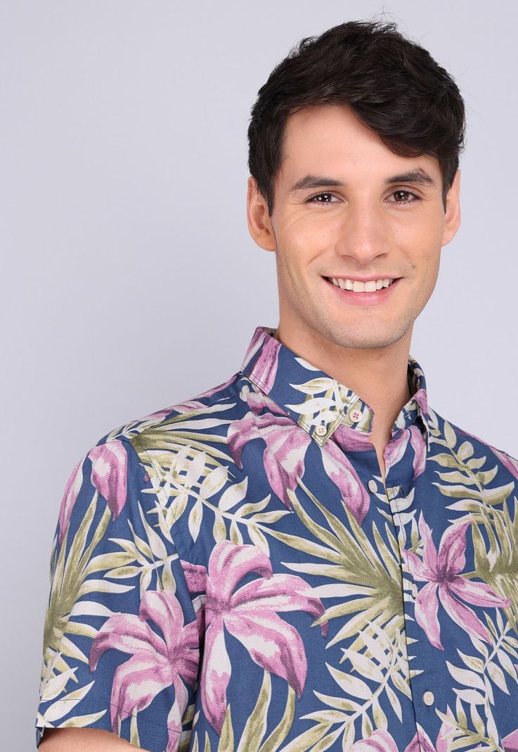 Camisa Manga Corta Floreada Arrow CM3024SMU-2