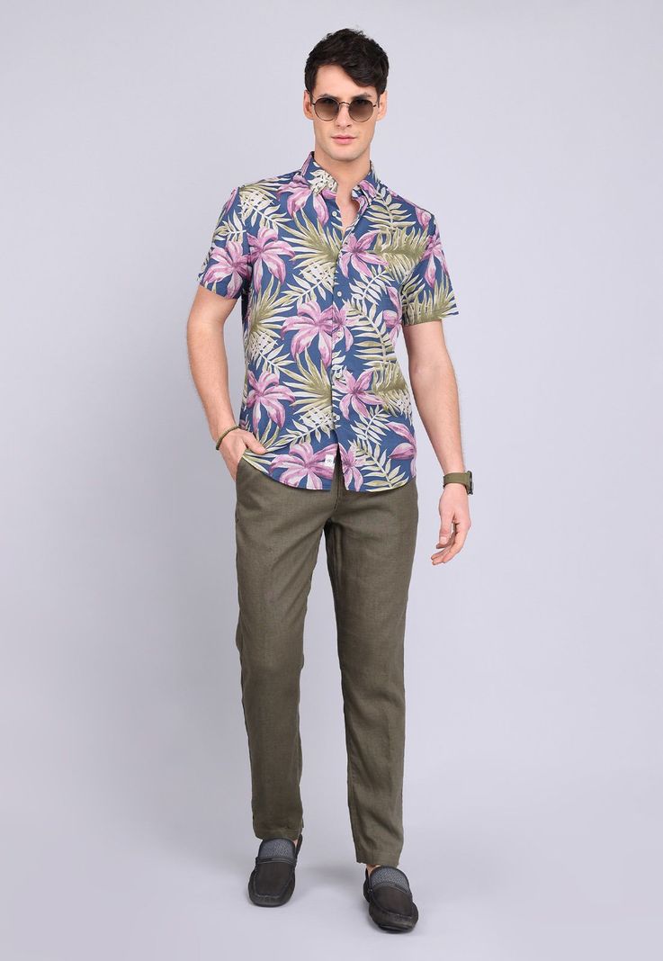 Camisa Manga Corta Floreada Arrow CM3024SMU-3