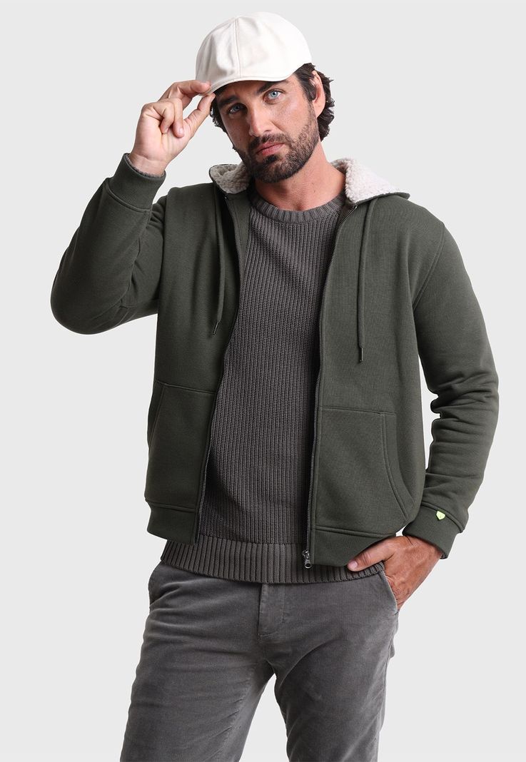 Polerón Full Zipper Con Capucha Arrow-0
