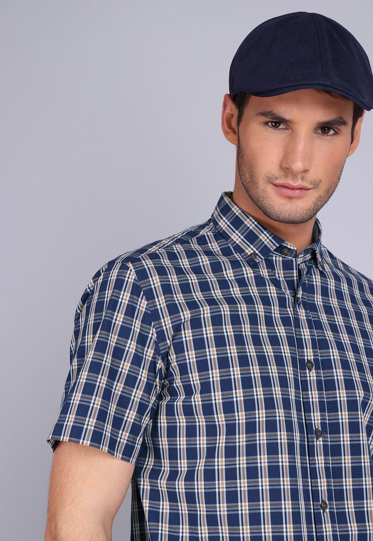 Camisa Cuadros Manga Corta Arrow CM3039SNB-2