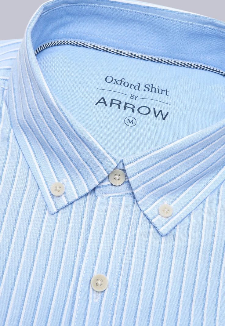 Camisa Oxford Rayas Manga Larga Arrow CM3015SCE-5
