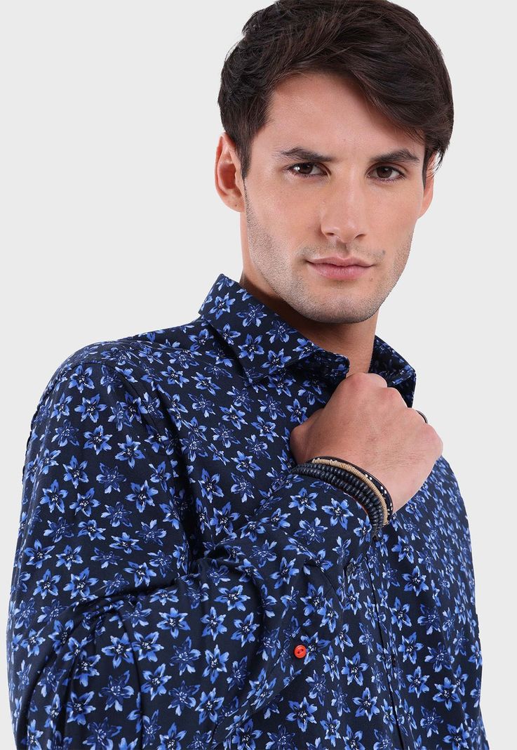 Camisa Spandex Floreada Arrow CM2523WNB-2