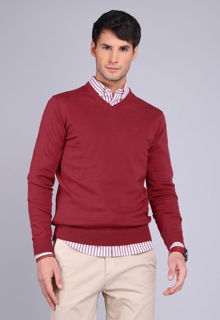 Sweater Cuello V Arrow SW3020SRO-0