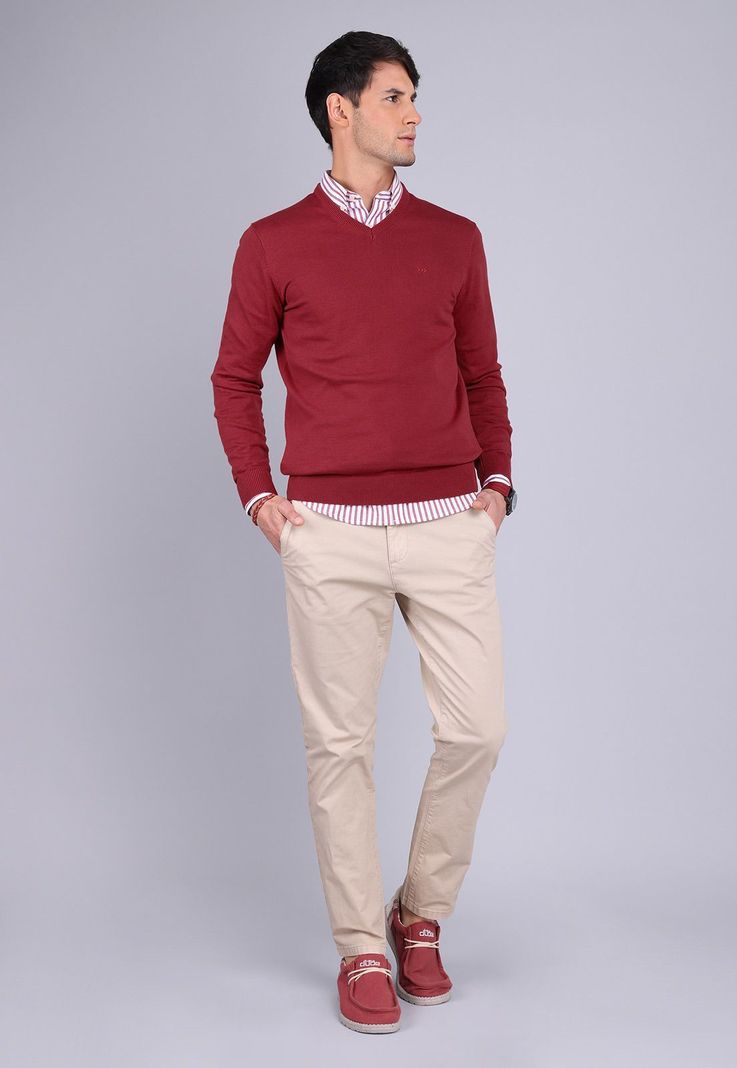 Sweater Cuello V Arrow SW3020SRO-3