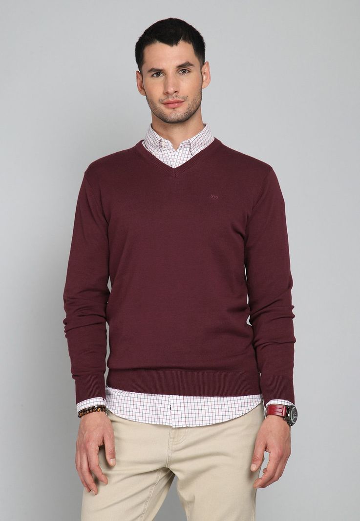 Sweater Cuello V Arrow SW31030BU-0