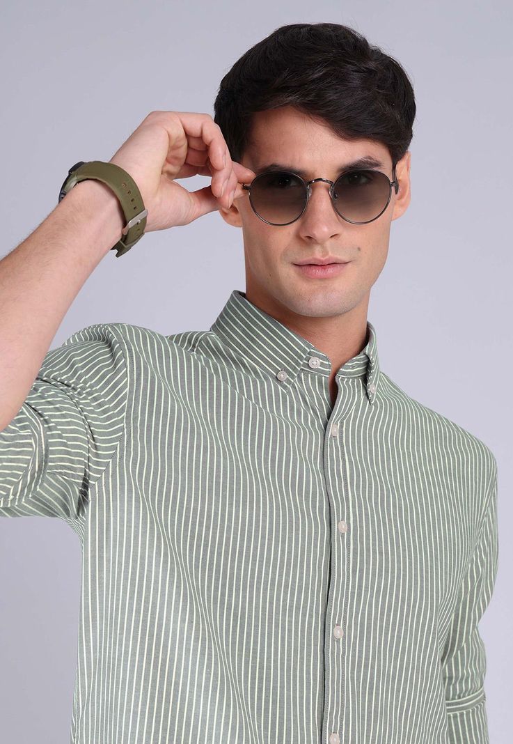 Camisa Oxford Rayas Manga Larga Arrow CM3016SGR-2