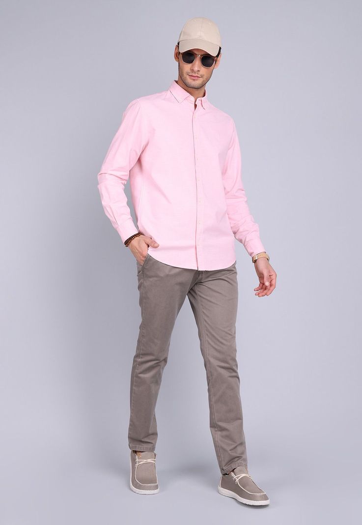 Camisa Oxford Spandex Manga Larga Arrow CM3001SRD-2