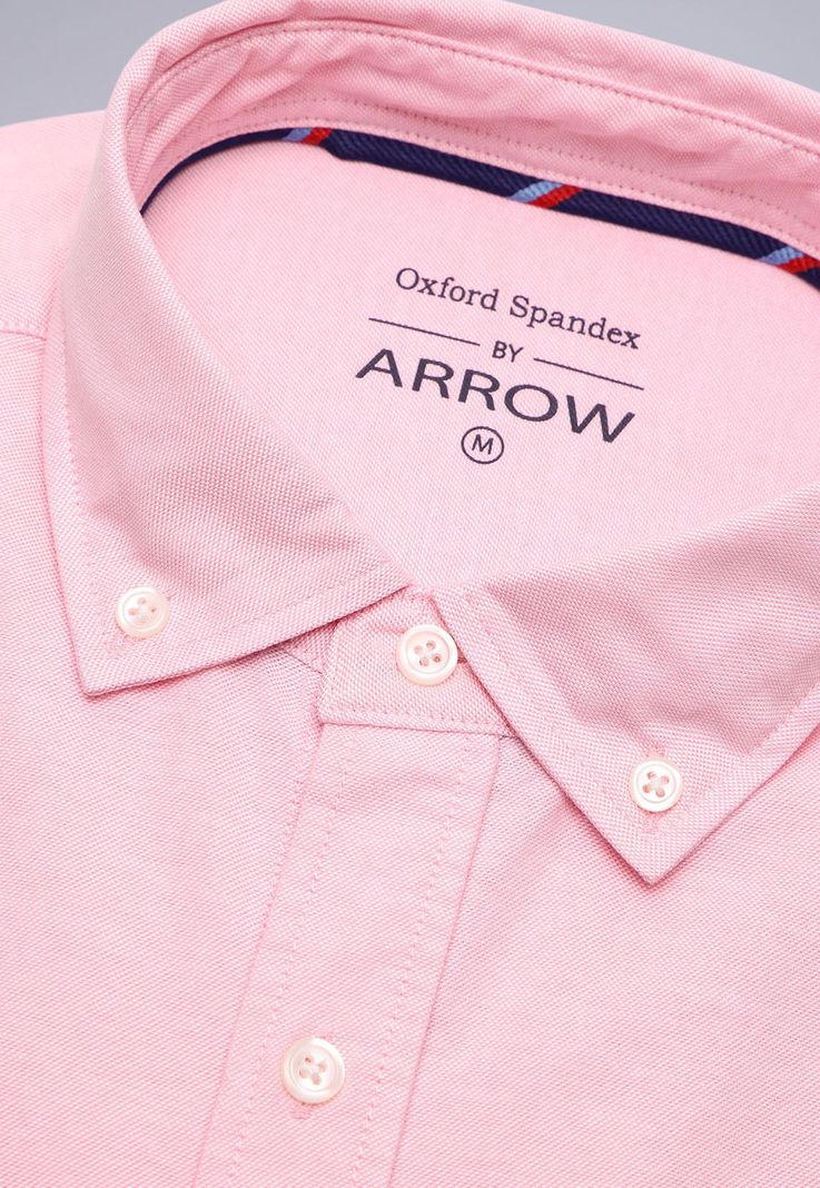 Camisa Oxford Spandex Manga Larga Arrow CM3001SRD-5
