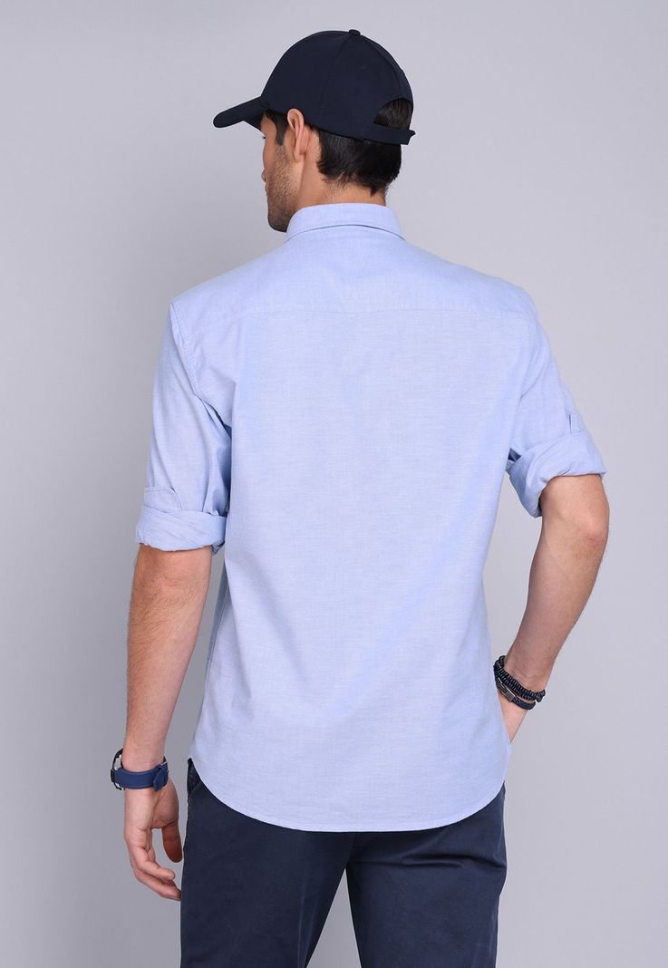 Camisa Oxford Spandex Manga Larga Arrow CM3001SCE-1