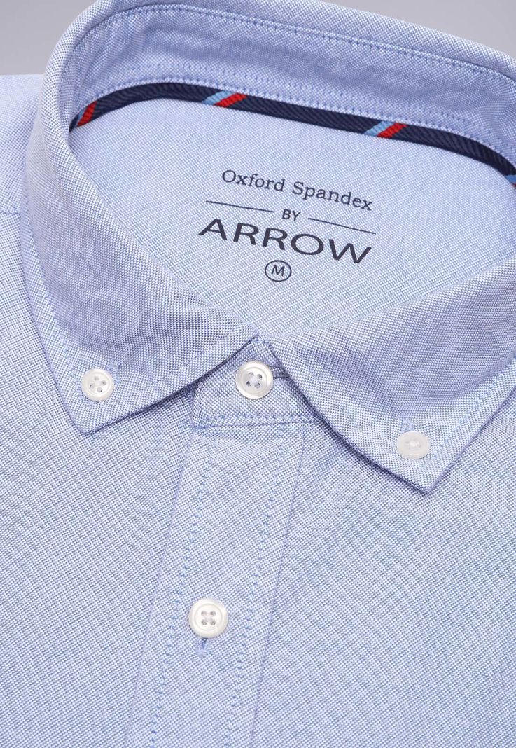 Camisa Oxford Spandex Manga Larga Arrow CM3001SCE-4