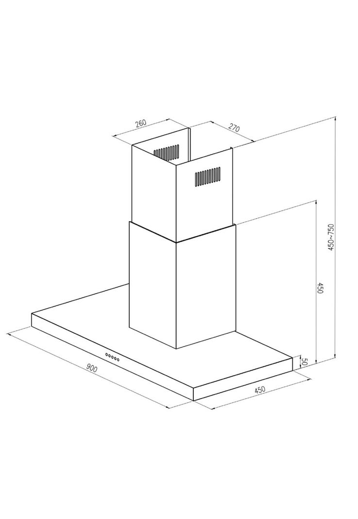 Campana Decorativa Gröner Inox 90cm-3