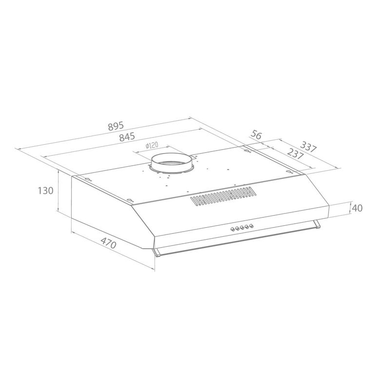 Campana de Cocina Gröner Inox 90cm – 450 m3/h-4