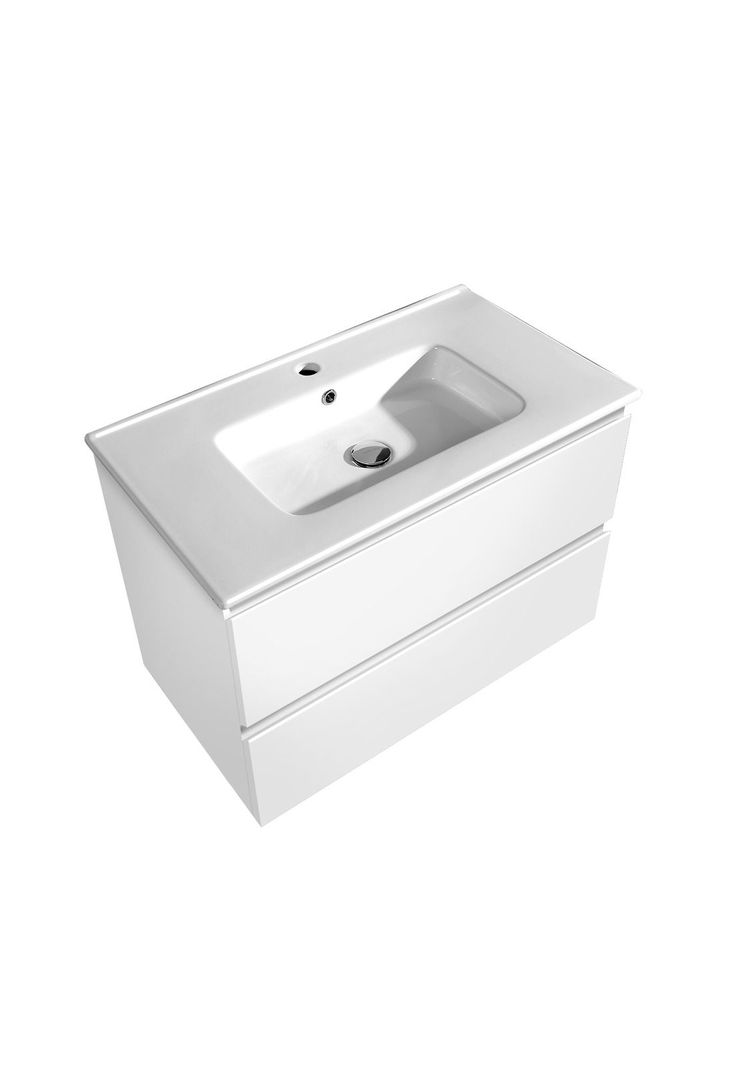 Mueble Vanitorio Bära Oslo 100cm Blanco Brillante-1