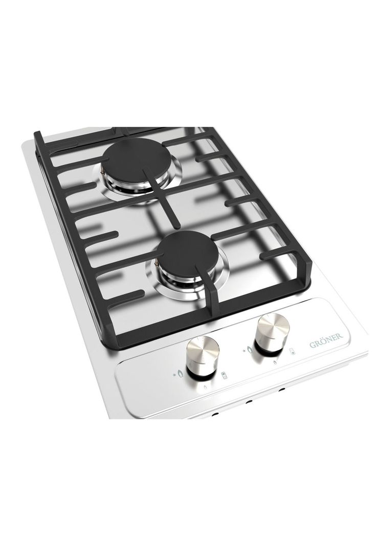 Encimera a Gas Gröner Inox 2Q-3