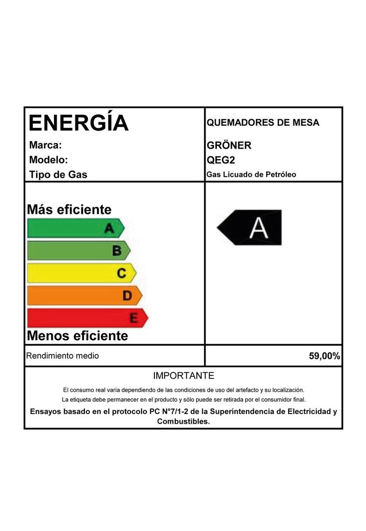 Encimera a Gas Gröner Inox 2Q-6