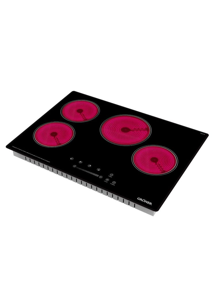 Encimera Vitrocerámica Gröner Touch Black 4Q-2