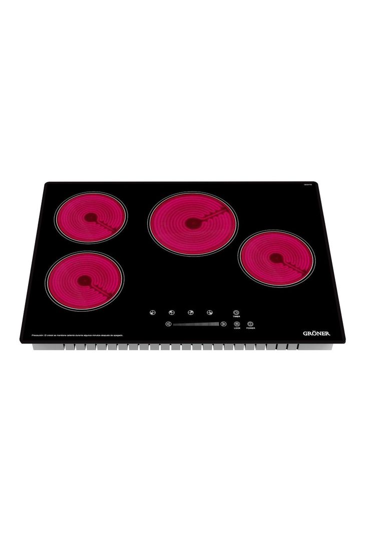 Encimera Vitrocerámica Gröner Touch Black 4Q-3