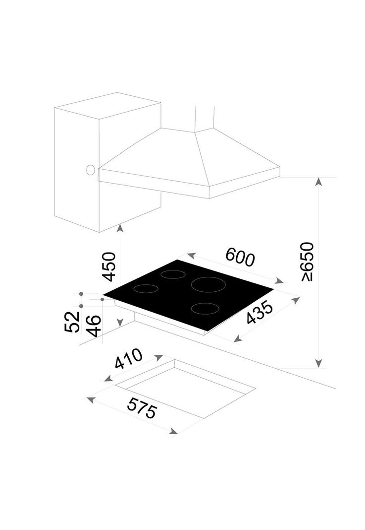 Encimera Vitrocerámica Gröner Touch Black 4Q-4