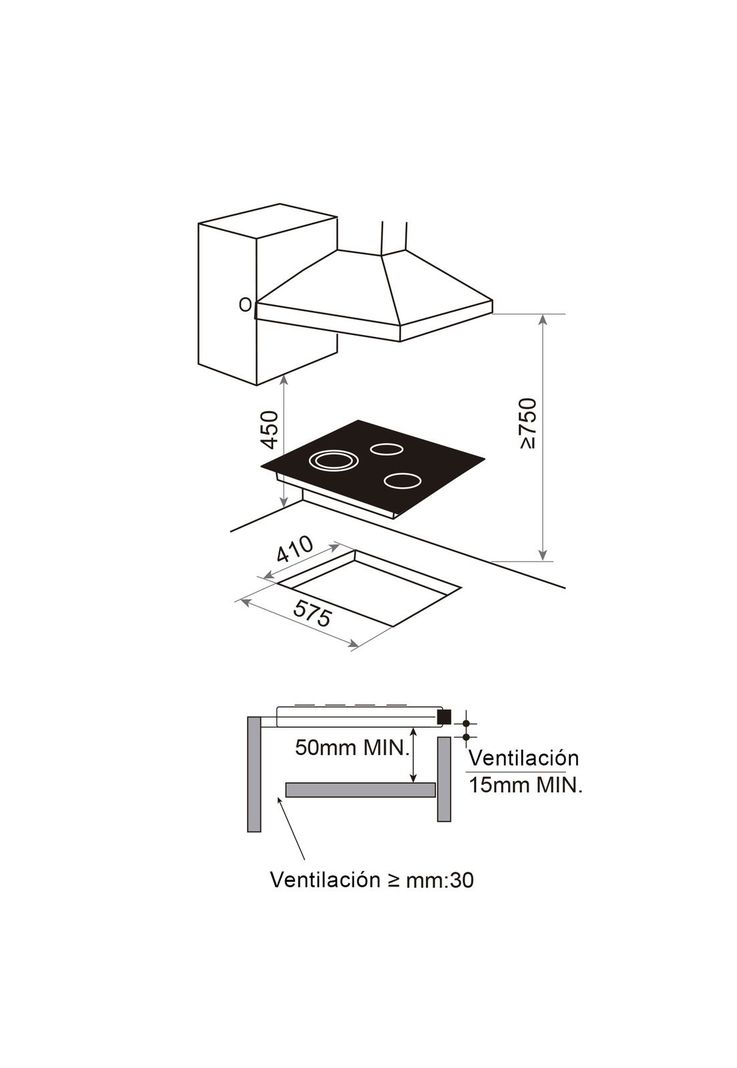 Encimera Vitrocerámica Gröner Touch Dual 3Q-4