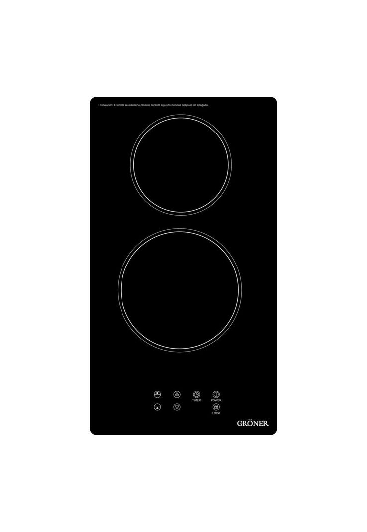 Encimera Vitrocerámica Gröner Touch Black 2Q-0