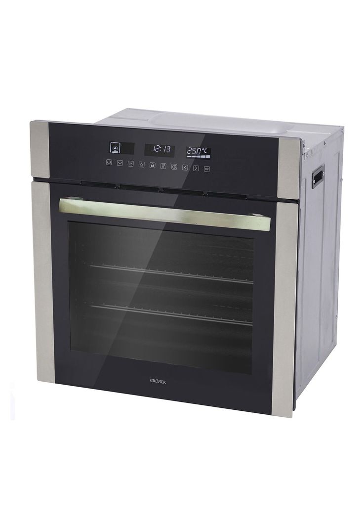 Horno Eléctrico Empotrable Gröner Inox Touch Triple Vidrio 10F 59L-1