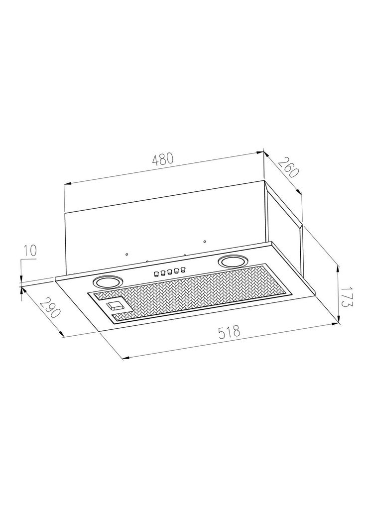 Campana Empotrada Gröner Inox 52 cm-3