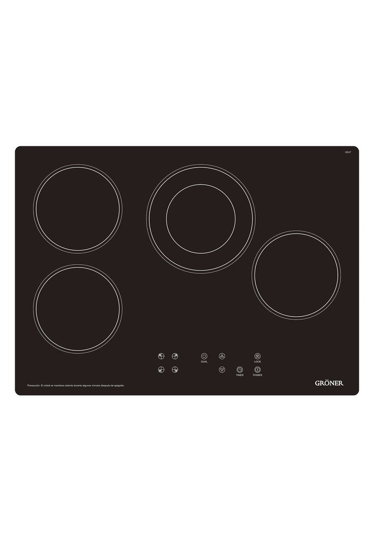 Encimera Vitrocerámica Gröner Touch Dual 4Q-0
