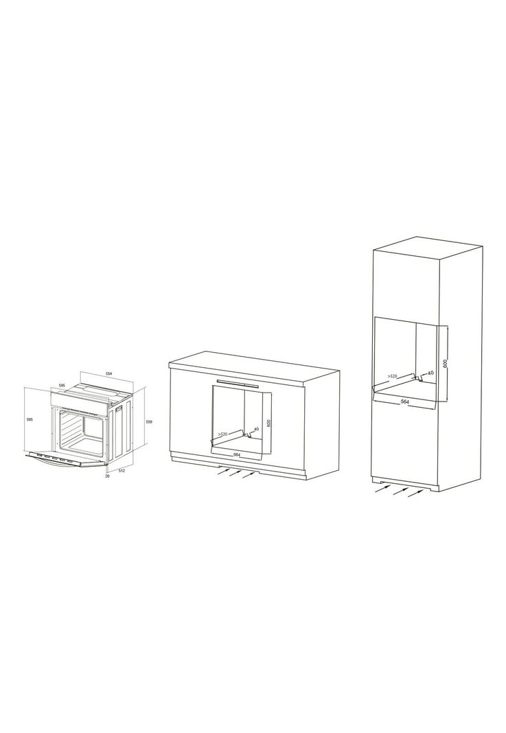 Horno Eléctrico Empotrable Gröner Inox 4F 60L-3