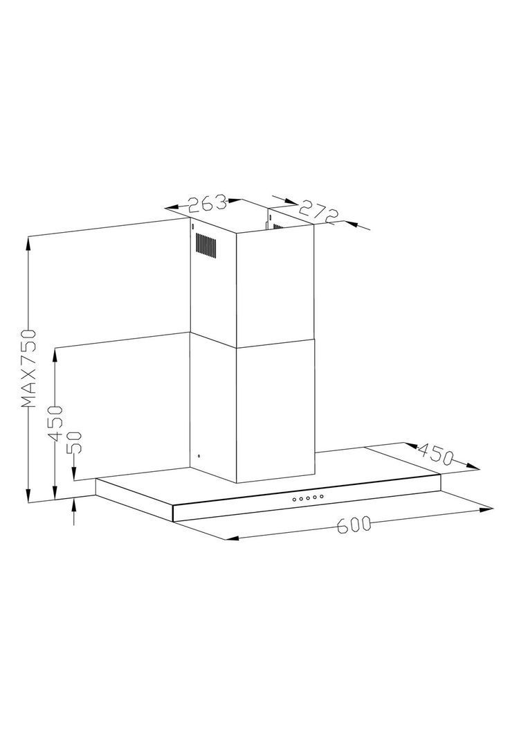 Campana Decorativa Gröner Inox ST 60cm. -5