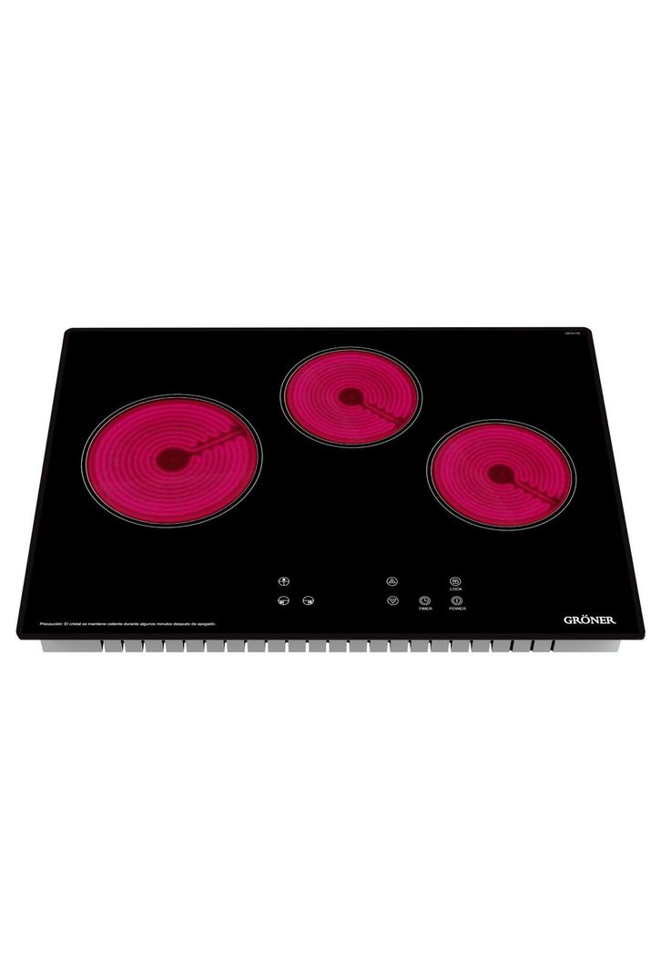 Encimera Vitrocerámica Gröner Touch Black 3Q-2