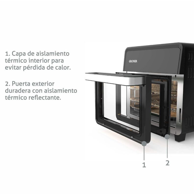 Horno Freidora de Aire Gröner 16L-2