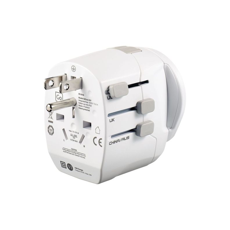 ADAPTADOR ENCHUFE UNIVERSAL CON TIERRA TRES CLAVIJAS + 2 USB-4