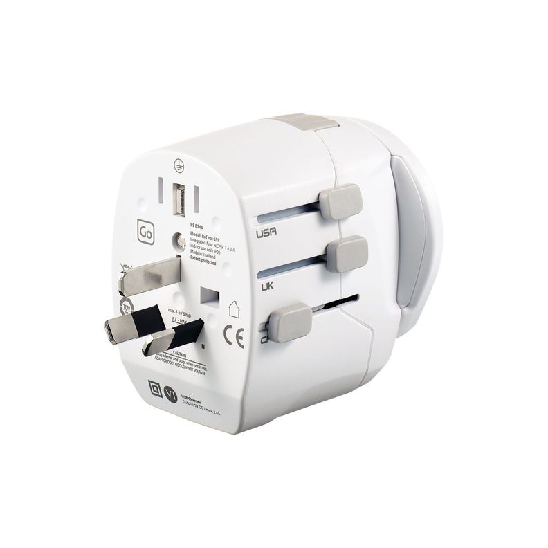 ADAPTADOR ENCHUFE UNIVERSAL CON TIERRA TRES CLAVIJAS + 2 USB-7