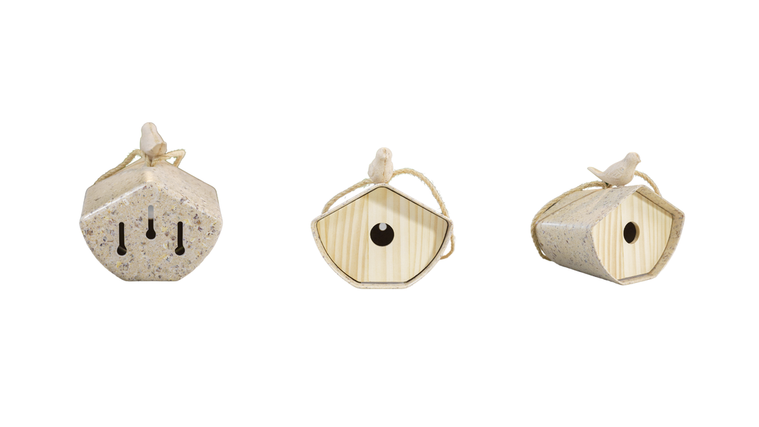 Casa Nido Para Pájaro Ecológica Clásica 14x12x16 Cm Plantme-0