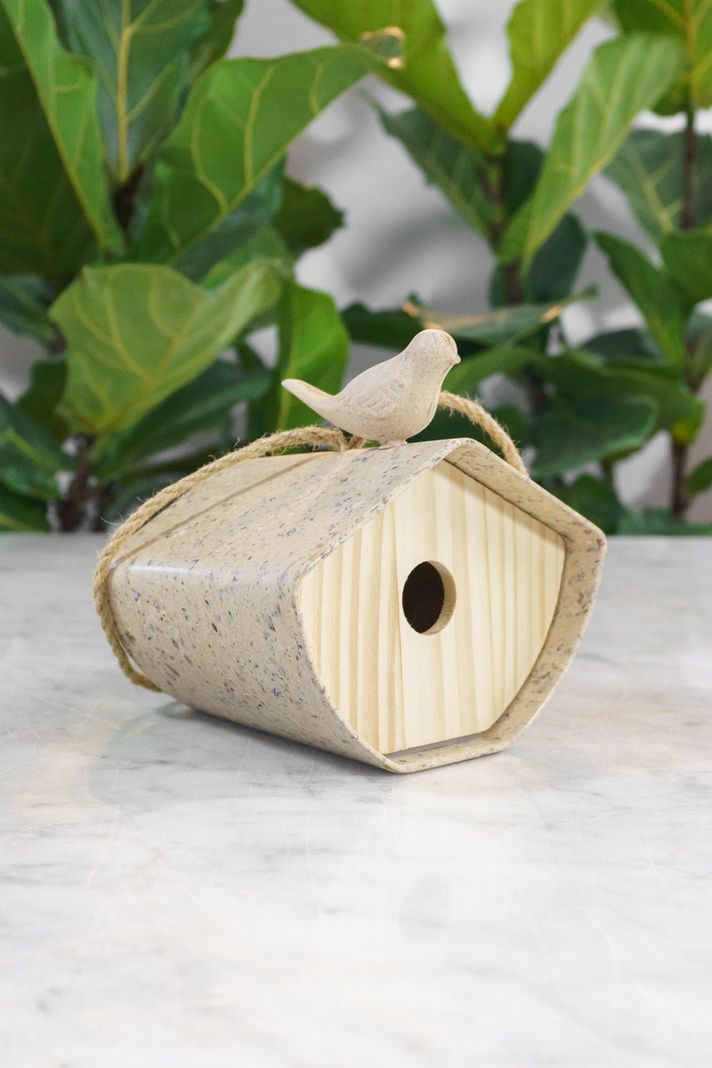 Casa Nido Para Pájaro Ecológica Clásica 14x12x16 Cm Plantme-3