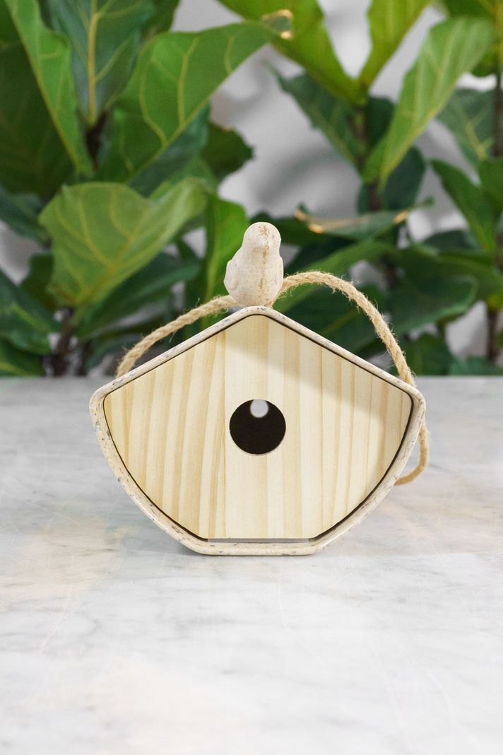 Casa Nido Para Pájaro Ecológica Clásica 14x12x16 Cm Plantme-4