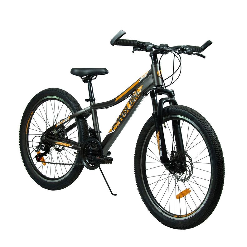 BICICLETA ARO 24 MTB FRENOS DE DISCO POWERBIKE Negro 8-10 anos