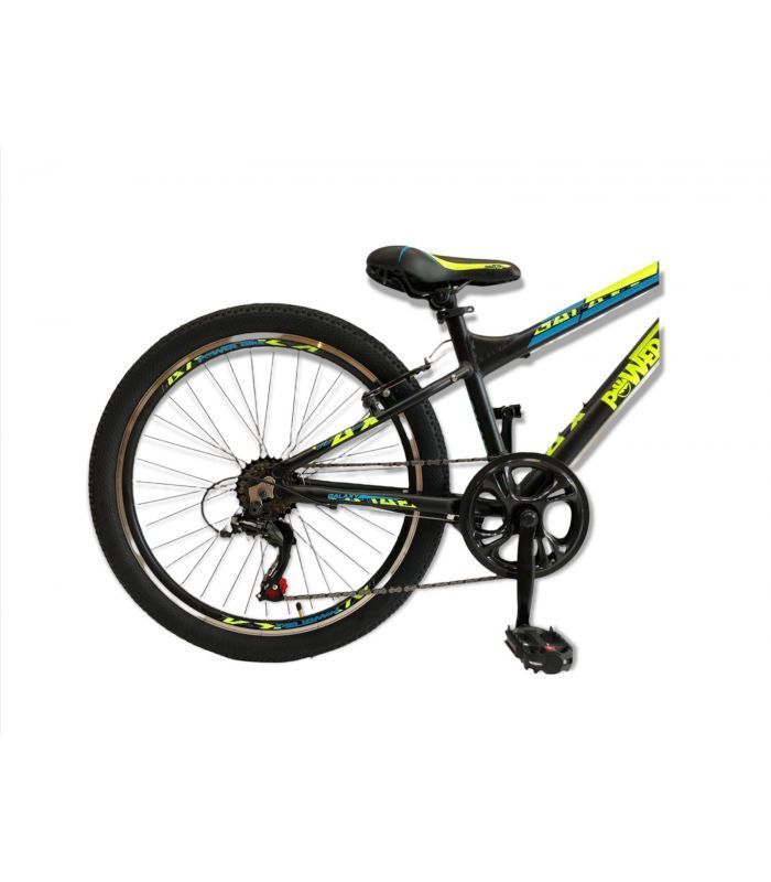 BICICLETA ARO 24 MTB ALUMINIO NEGRA POWERBIKE-3