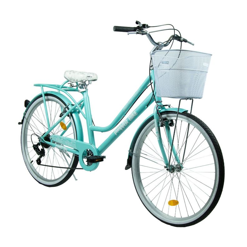 BICICLETA ARO 26 PASEO CON CAMBIO POWERBIKE Turquesa