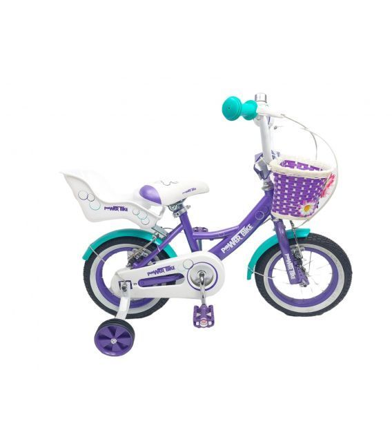 BICICLETA ARO 12 NIÑA MORADA PASEO POWER BIKE-0