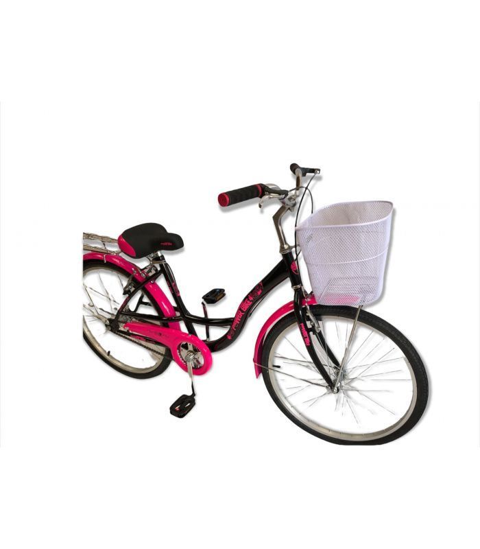 BICICLETA 24 PASEO NEGRA FUCSIA POWER BIKE-1