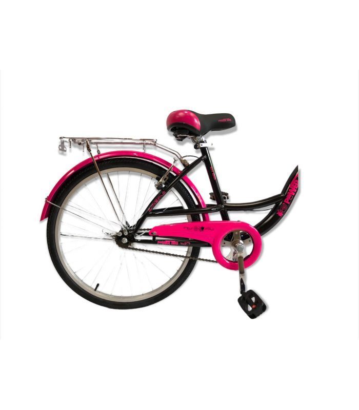 BICICLETA 24 PASEO NEGRA FUCSIA POWER BIKE-2