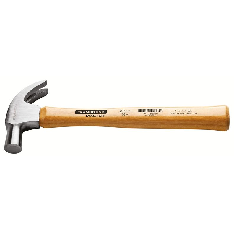 Martillo Carpintero Mango De Madera 27Mm Tramontina Master-0