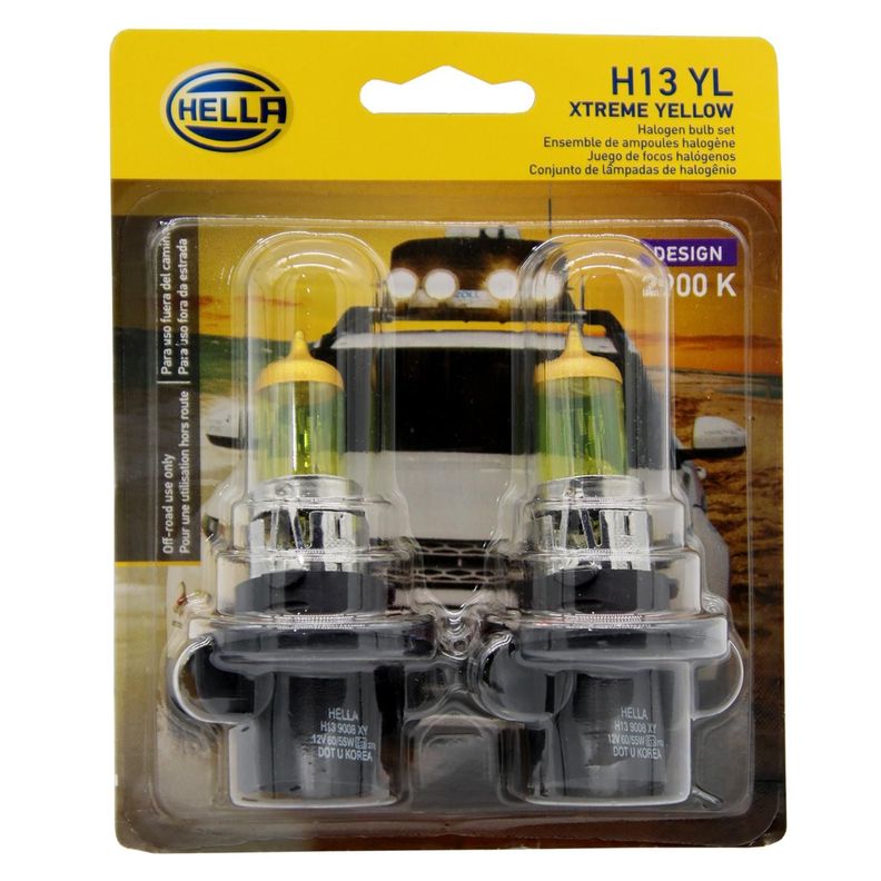 Ampolleta Halógena H13 12V 6055W P264T Amarilla-0