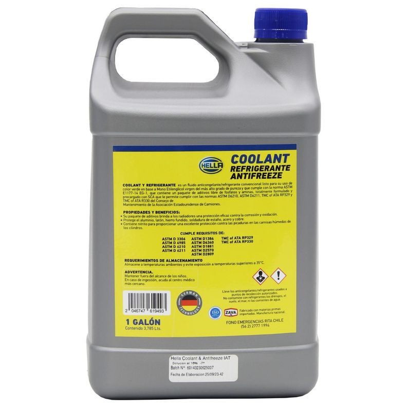 Coolant Antifreeze -7°C Galon 3.8Lts-2