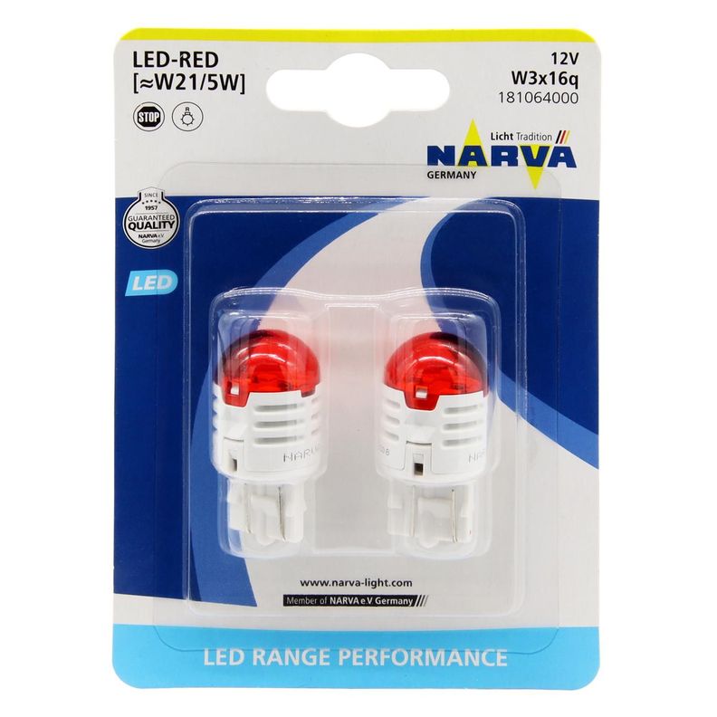 Ampolleta Trasera Led W21/5W Led Roja (Par)-0