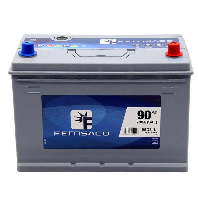 Bateria Femsaco 90Ah Positivo Derecho Normal 630 CCA-0
