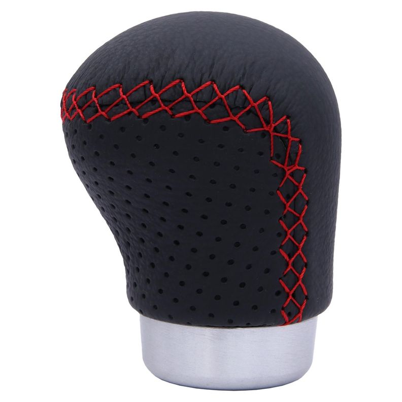Pomo Perilla Palanca Cambio Para Autos Color Negro Rojo-0