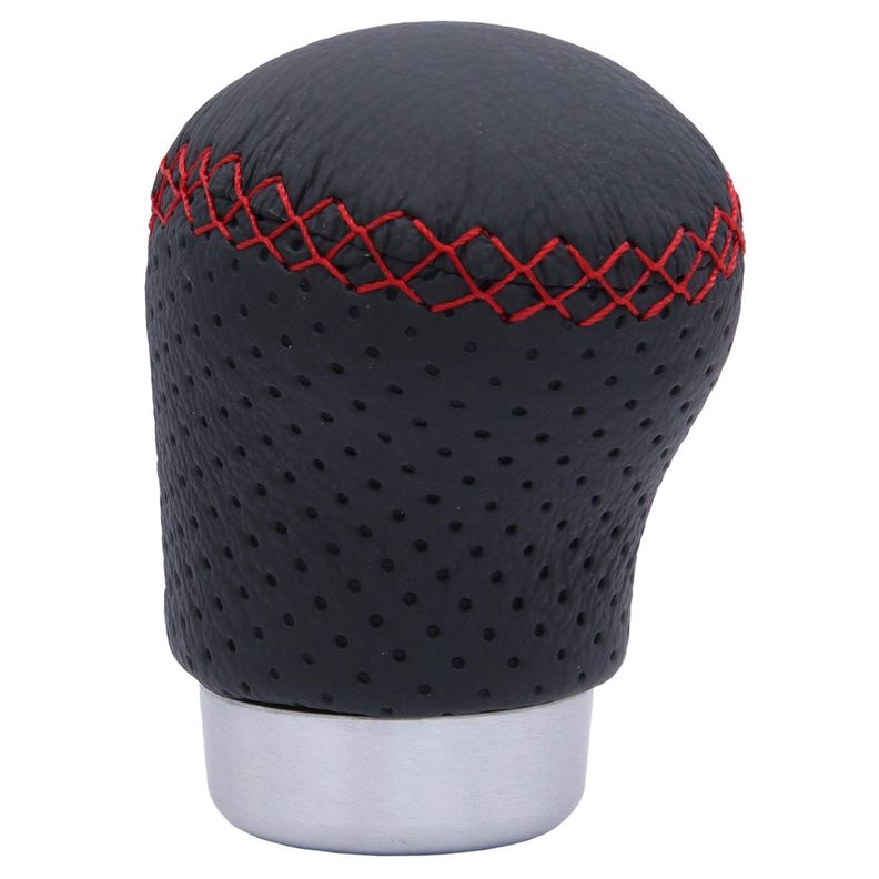 Pomo Perilla Palanca Cambio Para Autos Color Negro Rojo-2