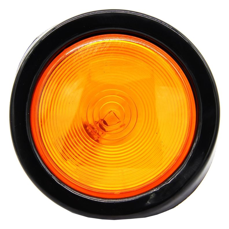 Farol Trasero  Universal Ambar 4 Pulgadas Con Goma-0